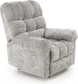 Fotoliu recliner AMORE, gri, stofa, 105x100x86 cm
