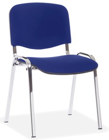 Scaun de conferinta Viva, picioare cromate, albastru