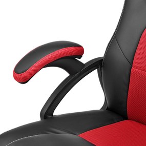 Jusky Scaun de birou Montreal - negru/rosu