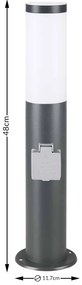 Deuba Lampa de exterior Dahlia cu soclu - antracit