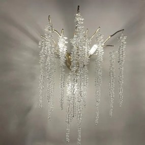 Aplică de cristal 3xG9/40W/230V auriu