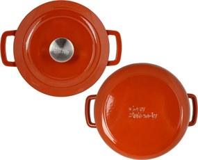 Oală fontă emailată cu capac 24 cm 4,6 L Ruginiu Fontestic Cosy &amp; Trendy 2942324