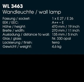 Aplica 1/2 iluminat exterior din fier forjat, WL 3463