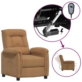 3093306 vidaXL Fotoliu rabatabil cu ridicare, crem, microfibră