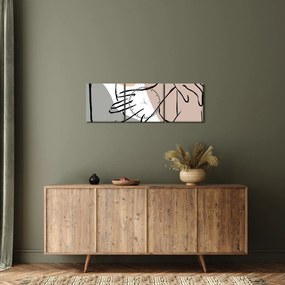 Tablou - Femeie corp linie de artă N⁰2 (cu ceas) (90x30 cm)
