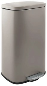 Coș de gunoi taupe cu pedală din oțel 50 l Akira – Spirella