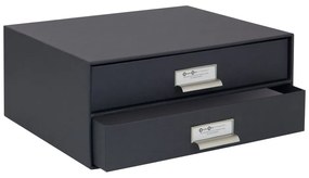 Organizator cu 2 sertare pentru documente Bigso Box of Sweden Birger, 33 x 22,5 cm, gri închis