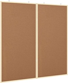 vidaXL Tablă de Anunțuri Maro 80 x 80 x 1.4 cm Lemn masiv de pin