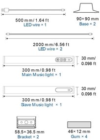 SET 2x lampă LED RGB dimabilă de masă LED/2W/5V Wi-Fi Tuya Globo 25895SH
