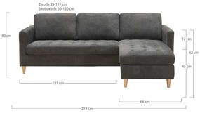 Colțar gri închis Firenze – House Nordic