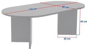 Masă de cafea Sable Atlantic Pine