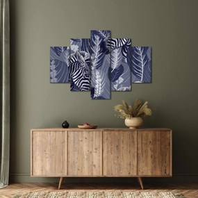Tablou - Zebre albastre (150x105 cm)