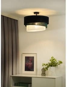 Lustră aplicată Duolla TRIO 1xE27/15W/230V d. 45 cm negru/verde/alb