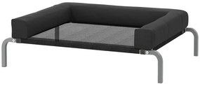 PawHut Pat ridicat pentru câini răcoritor, pat de tabără pentru câini interior exterior portabil, 90 x 65 x 30 cm, negru | Aosom Romania