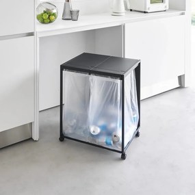 Coș de gunoi negru de reciclat din metal Tower – YAMAZAKI