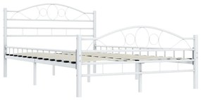 285302 vidaXL Cadru de pat, alb, 120 x 200 cm, metal