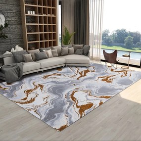 Covor Modern Living, Dormitor Dreptunghiular Royal River 7367A Galben Gold (Alege dimensiunea: 100 x 200)