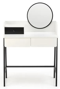 Măsuță de toaletă AGNES 120x80 cm alb/negru