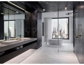 Coloana de dus cu termostat crom lucios Ferro, Trevi Crom lucios