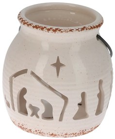 Felinar decorativ Scenă de Crăciun, 12,5 x 12 cm