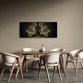 Tablou - Silueta într-o floare de lotus (120x50 cm)