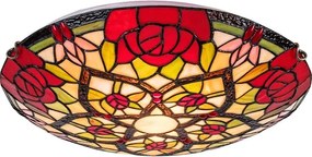 Brilagi - Plafonieră Tiffany cu vitralii GARLAN, 2xE27/60W/230V