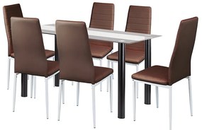 Norman 6+1 set de luat masa maro