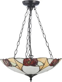 Endon 111879 - Candelabru pe lanț Tiffany INGRAM 3xE27/10W/230V, diam. 45 cm