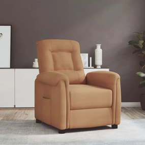 3093306 vidaXL Fotoliu rabatabil cu ridicare, crem, microfibră