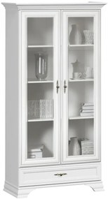 Vitrina Idento, 2 Usi 1 Sertar, H 210 CM, MDF Alb Alpin