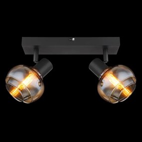 Globo 54309-2B - Spot orientabil TOKKI, 2xE14/40W/230V, negru