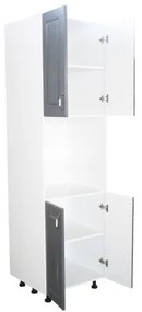 Soldat 60 cu 4 usi cu spatiu cuptor Zebra MDF gri dungi