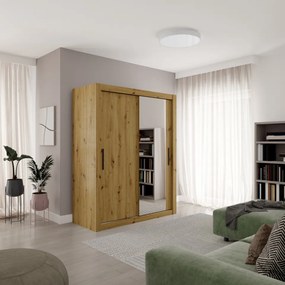 Dulap cu usi glisante 160x200 cm, Modi-M, ADRK Furniture (Culoare: Artisan)