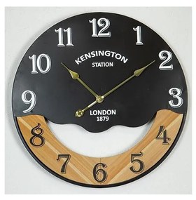 Ceas de perete 1xAA d. 60 cm negru/bej