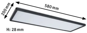 Panou dimabil LED/22W ATRIA 230V 3000K negru Paulmann 71003