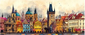 Tablou - Toamna în orașul pictat (120x50 cm)