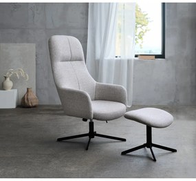 Fotoliu gri deschis pivotant de relaxare Manning – Unique Furniture