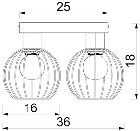 Spot LAPS 4xE27/15W/230W negru