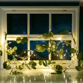 Instalație LED solară Aigostar 110xLED/4m IP65 alb cald eucalipt