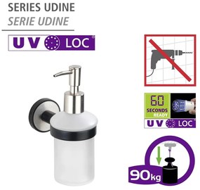 Dozator de săpun lichid alb autoadeziv din sticlă 0.2 l Udine – Wenko