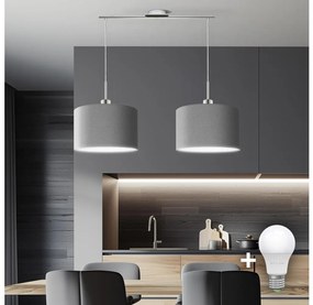 Lustră LED pe cablu Eglo TUNJA 2xE27/60W/230V gri