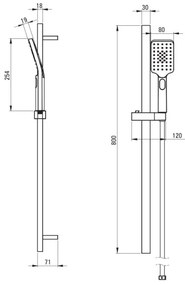 Deante NGA_052K - Set de duș ALPINIA, crom lucios