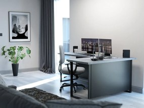Masă PC de colț Vintid (beton deschis). 1054974