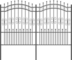 vidaXL Gard de Grădină Gri 240 x 202,5 cm Oțel vopsit în pulbere