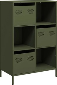 vidaXL Dulap înalt, verde măsliniu, 68x39x103,5 cm, oțel