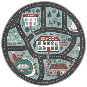 Covor de joacă pentru copii lavabil ø150 cm Happy Neighbourhood – Mila Home