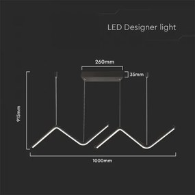 Lustră LED pe cablu LED/12W/230V 4000K negru