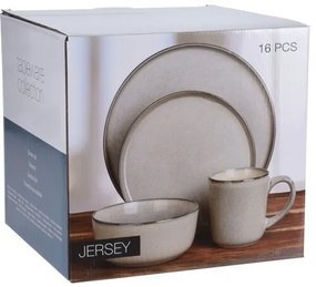 Set de masă din ceramică cu 16 piese Jersey, bej