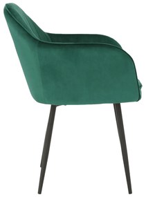 Fotoliu de design, catifea Velvet smarald, ZIRKON