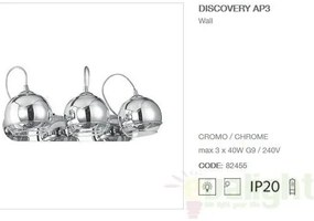 Aplica de perete cu 3 brate, finisaj crom DISCOVERY AP3 82455